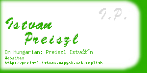 istvan preiszl business card
